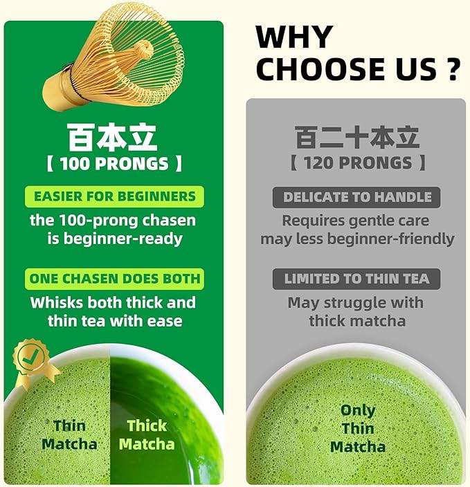 TEANAGOO Matcha Whisk Set,Matcha Whisk (100 prongs) with Pink Holder,6-PCS Traditional Starter Set,Scoop (Chashaku),Tea Spoon,Bamboo Chasen for Making Latte,Ceremony Accessory,Gife for Friend/Family